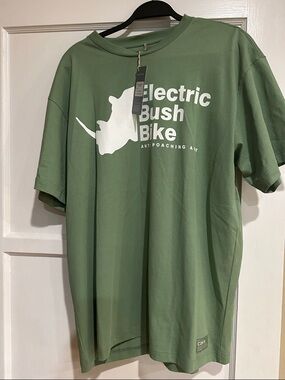 Cake Olive Green "Electric Bush Bike" Short Sleeve Tee